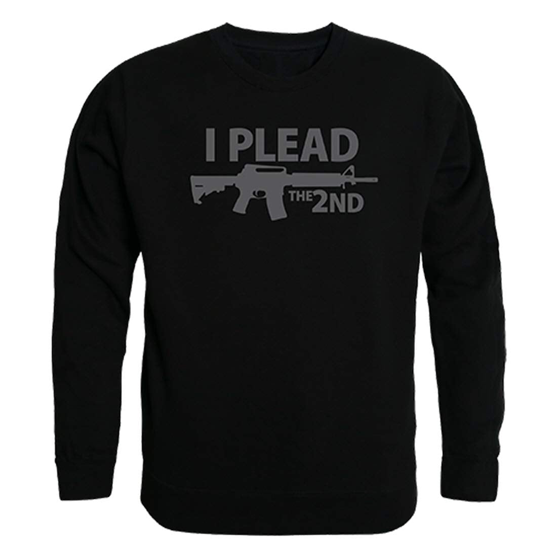 Graphic Crewneck,I Plead the 2nd, Black, M