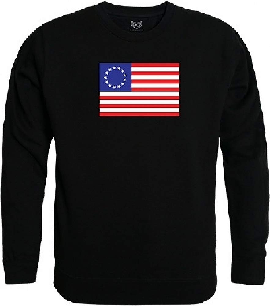 Graphic Crewneck, Betsy Ross 2, Black, XL