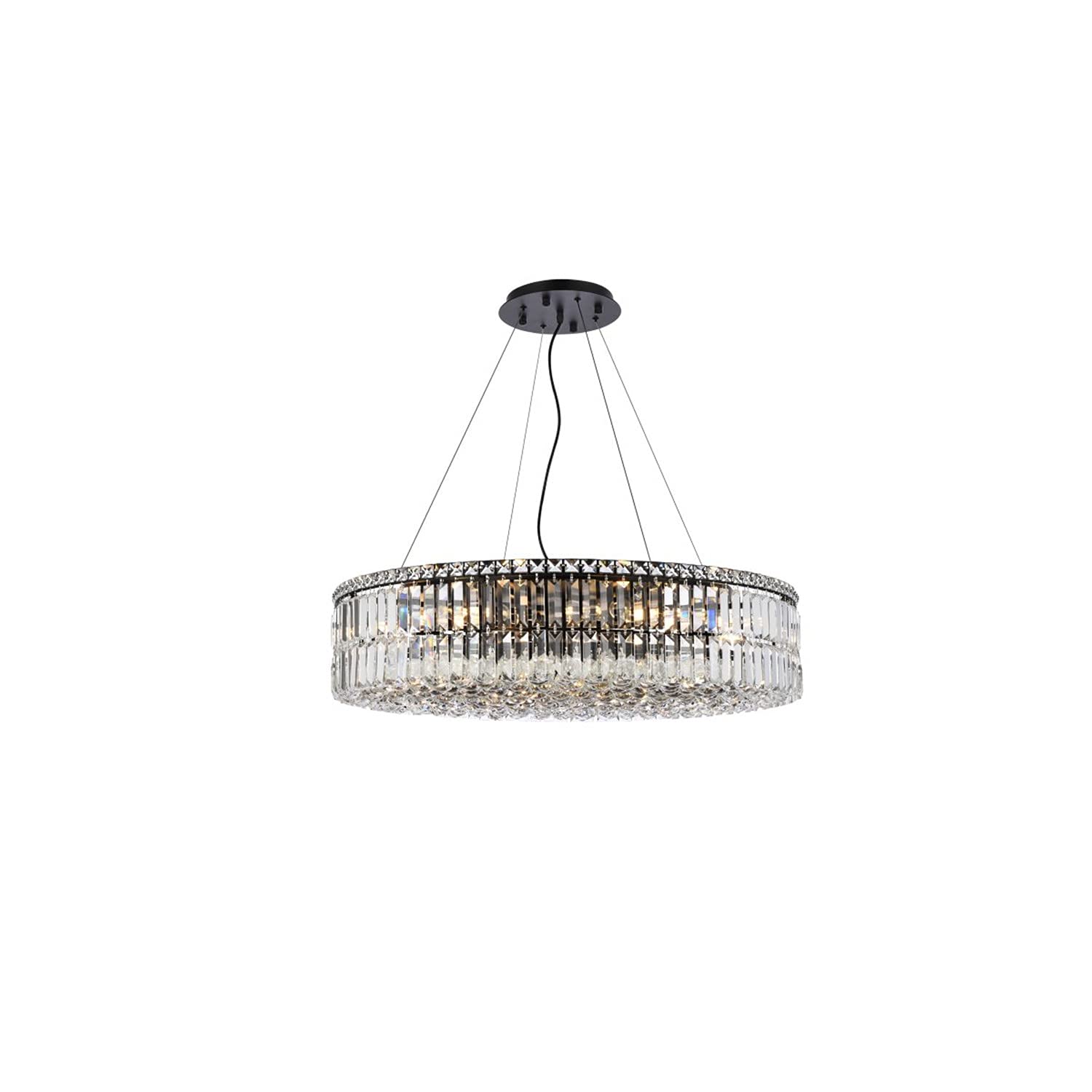 Maxime 32 inch black chandelier