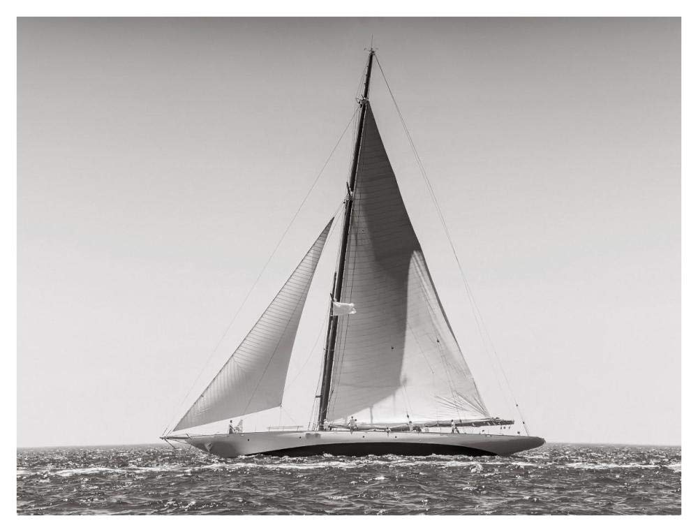 Classic  racing sailboat-Paper Art-42x32”