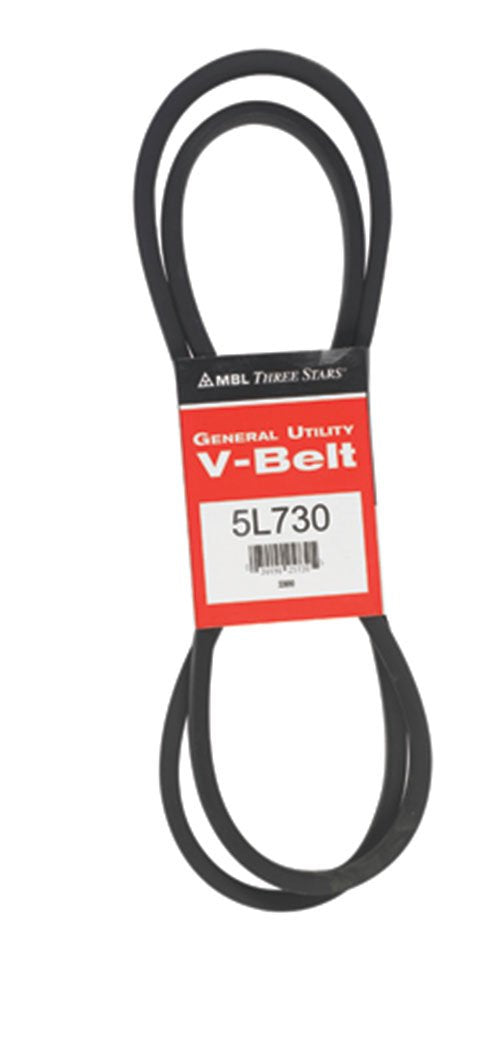 Mbl 5L730 (3730) Fractional Horsepower V-Belt, 5L Section, 2132 Width, 38 Height, 73 Length, Rubber