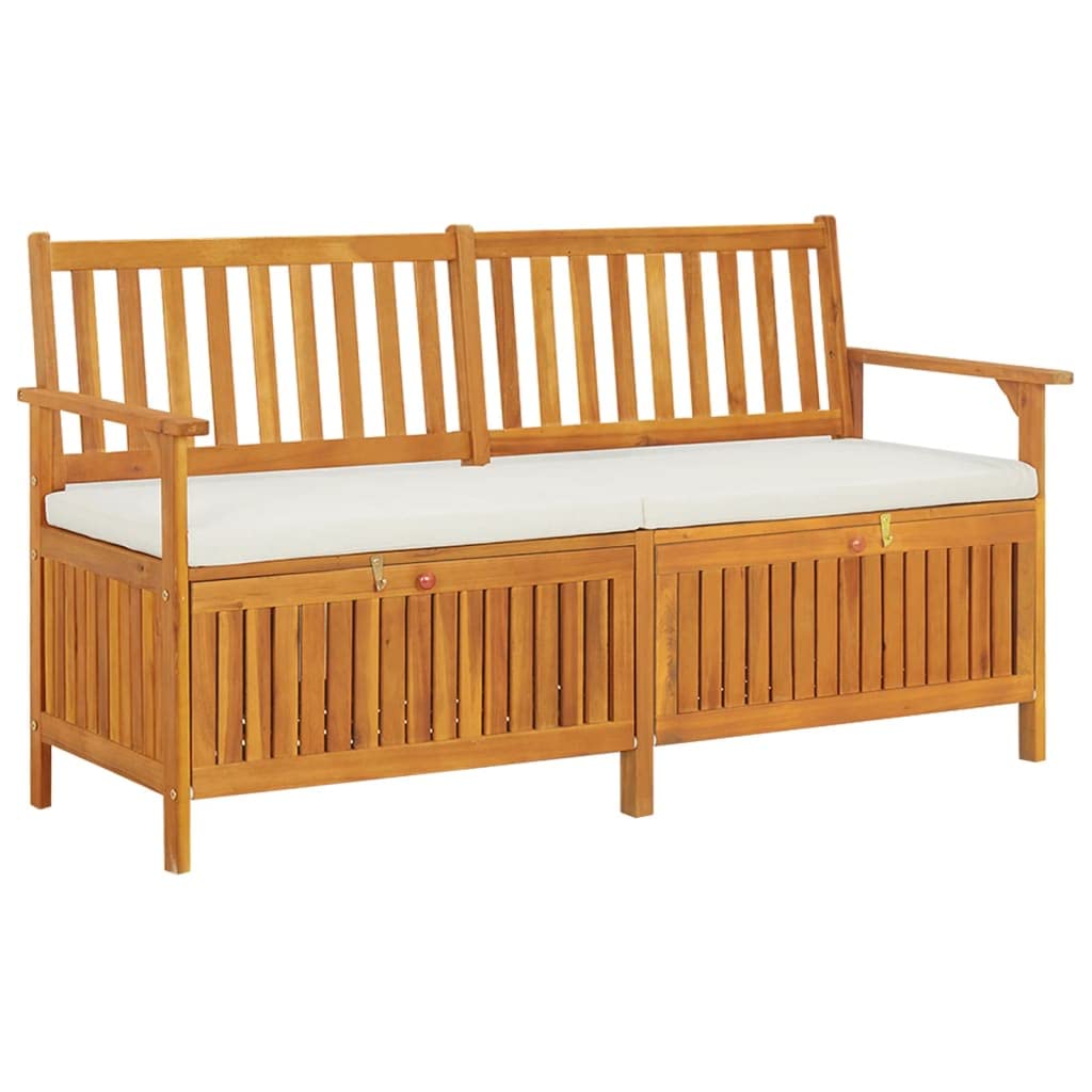 vidaXL Storage Bench with Cushion 58.3 Solid Wood Acacia"