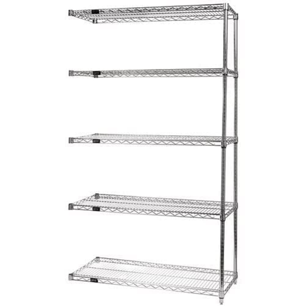 Wire 5 Shelf ADD-ON KIT Chrome 54in