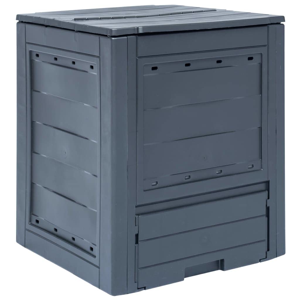 vidaXL Garden Composter Gray 23.6x23.6x28.7 68.7 gal
