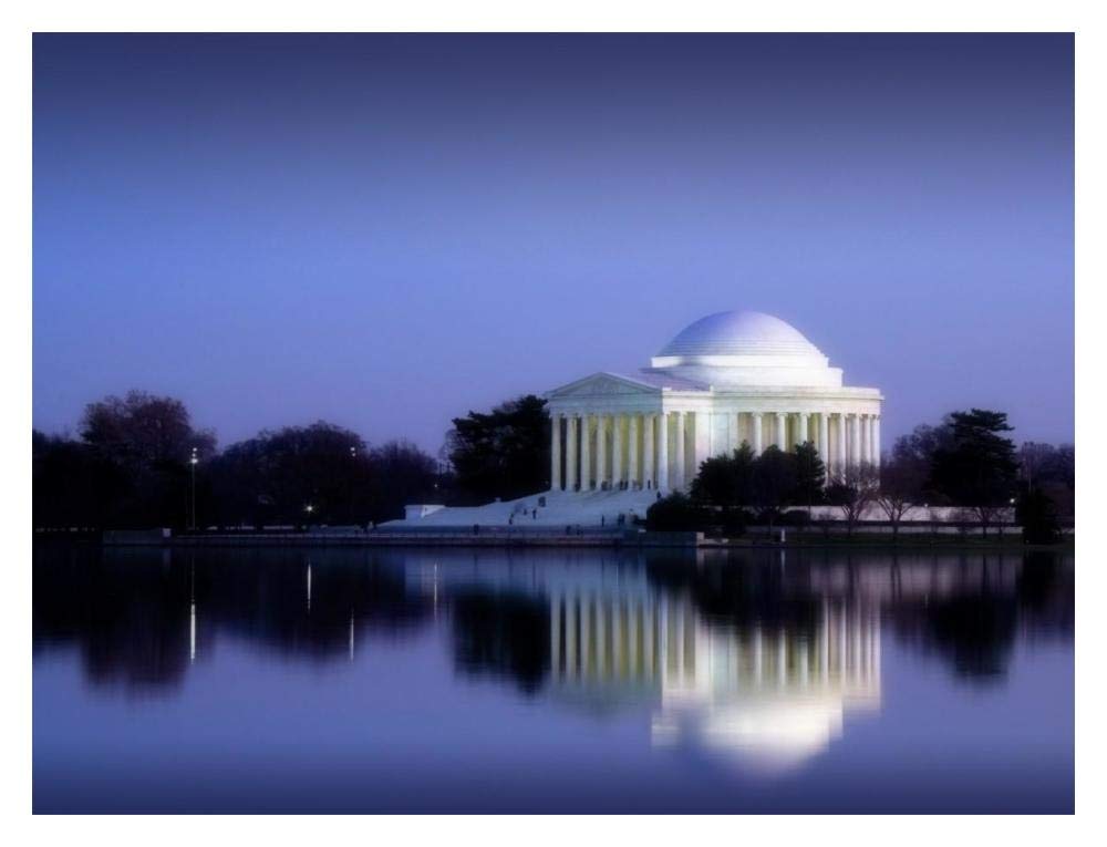Jefferson Memorial, Washington, D.C. Number 2 - Vintage Style Photo Tint Variant-Paper Art-18x14”