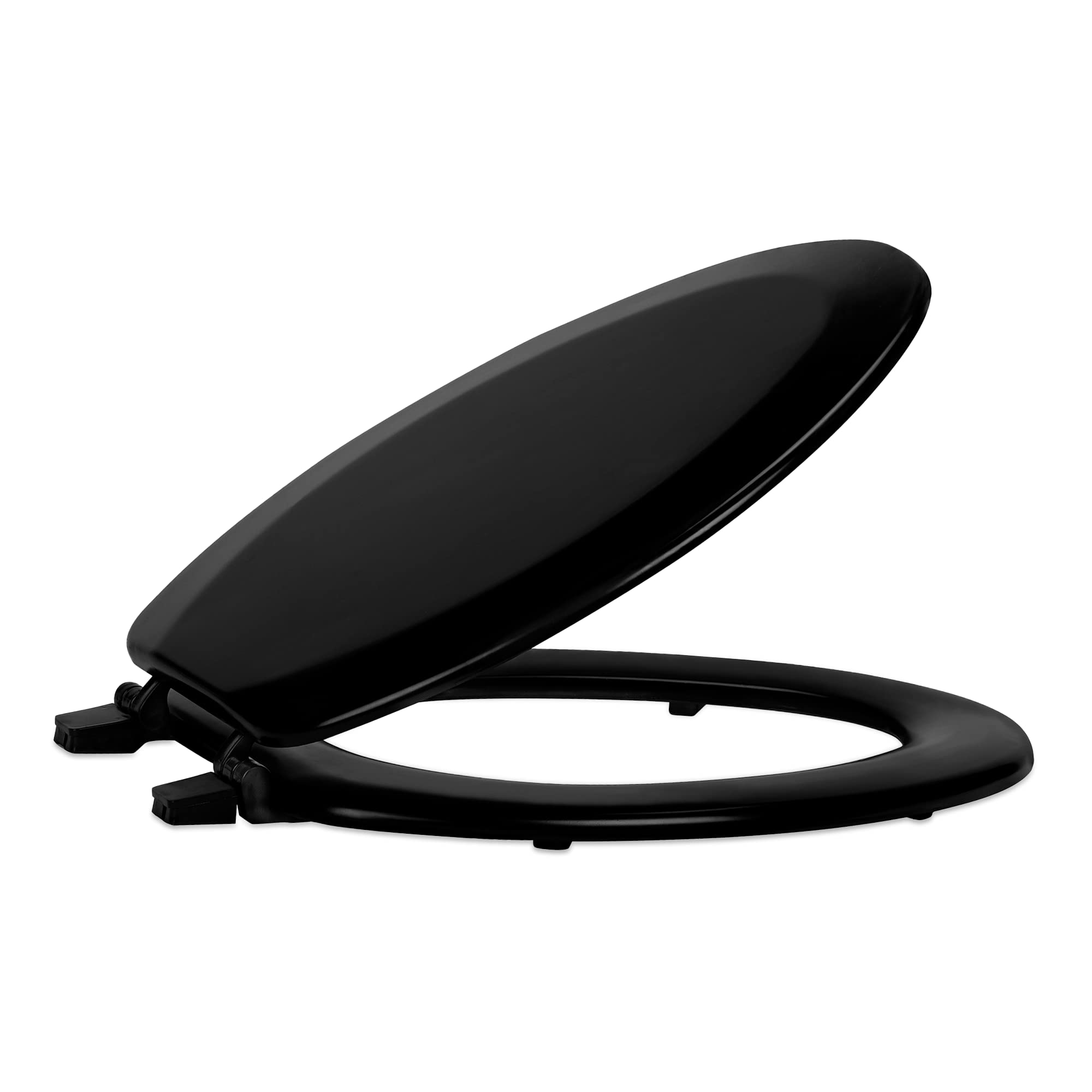 Fantasia 19 Inch Elongated Wood Toilet Seat - Black