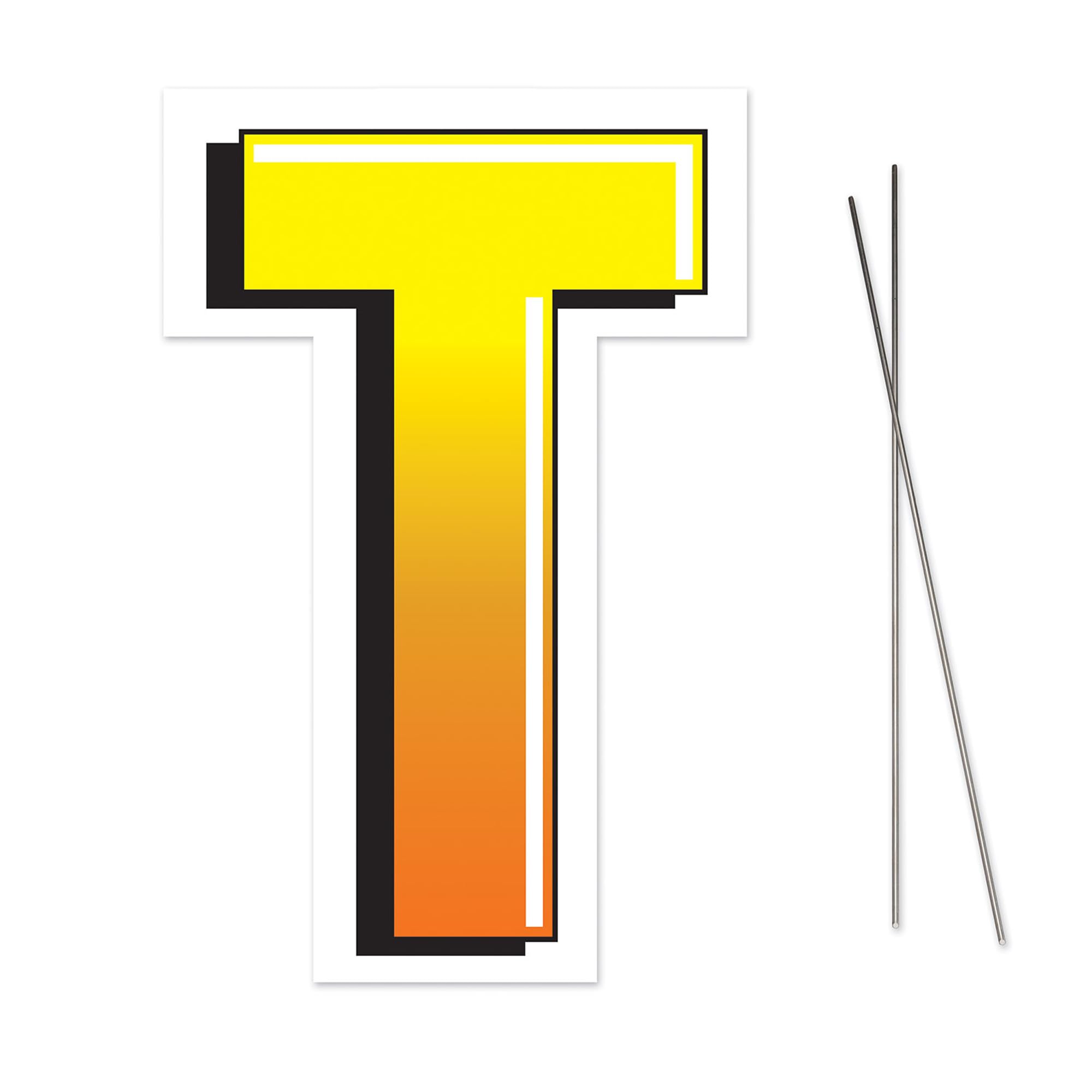 Plastic  T  Yard Sign