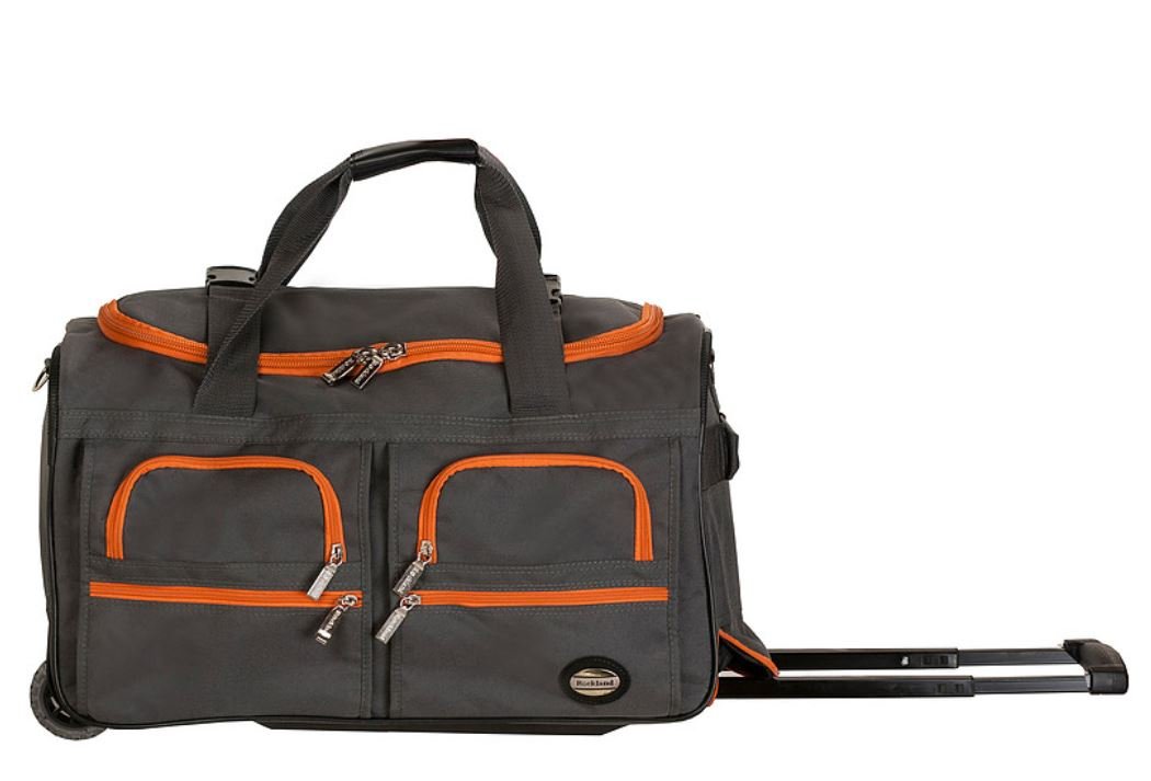 22 Inch  ROLLING DUFFLE BAG - CHARCOAL