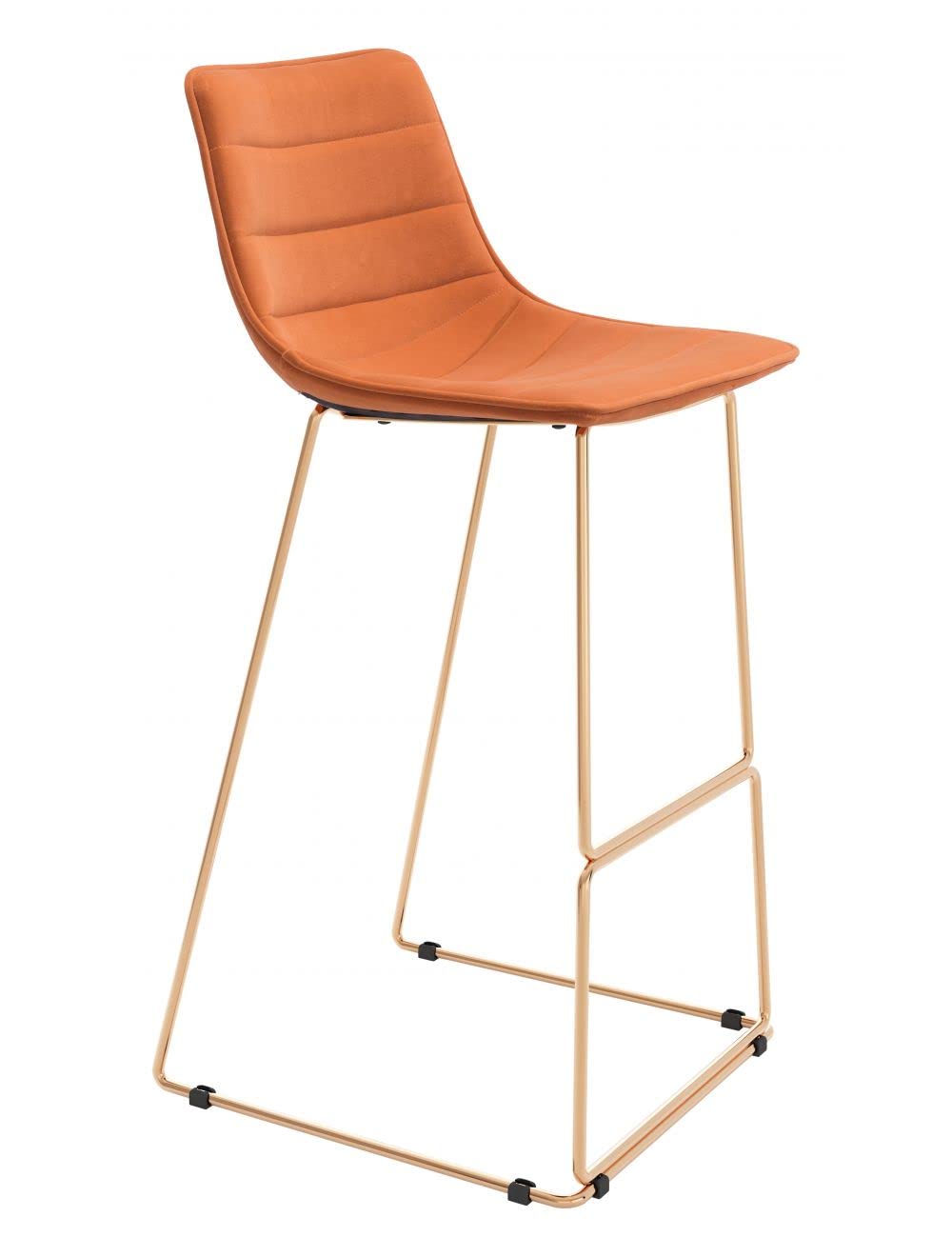 Zuo Modern Adele Bar Chair (Set Of 2) Orange & Gold, Orange, Gold