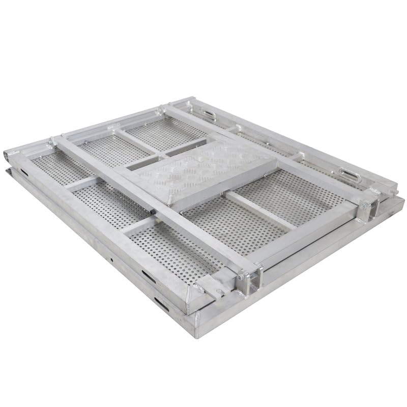 4FT Ventilated Aluminum Barricade Heavy-duty  Crowd Control Barrier with Folding Base.
