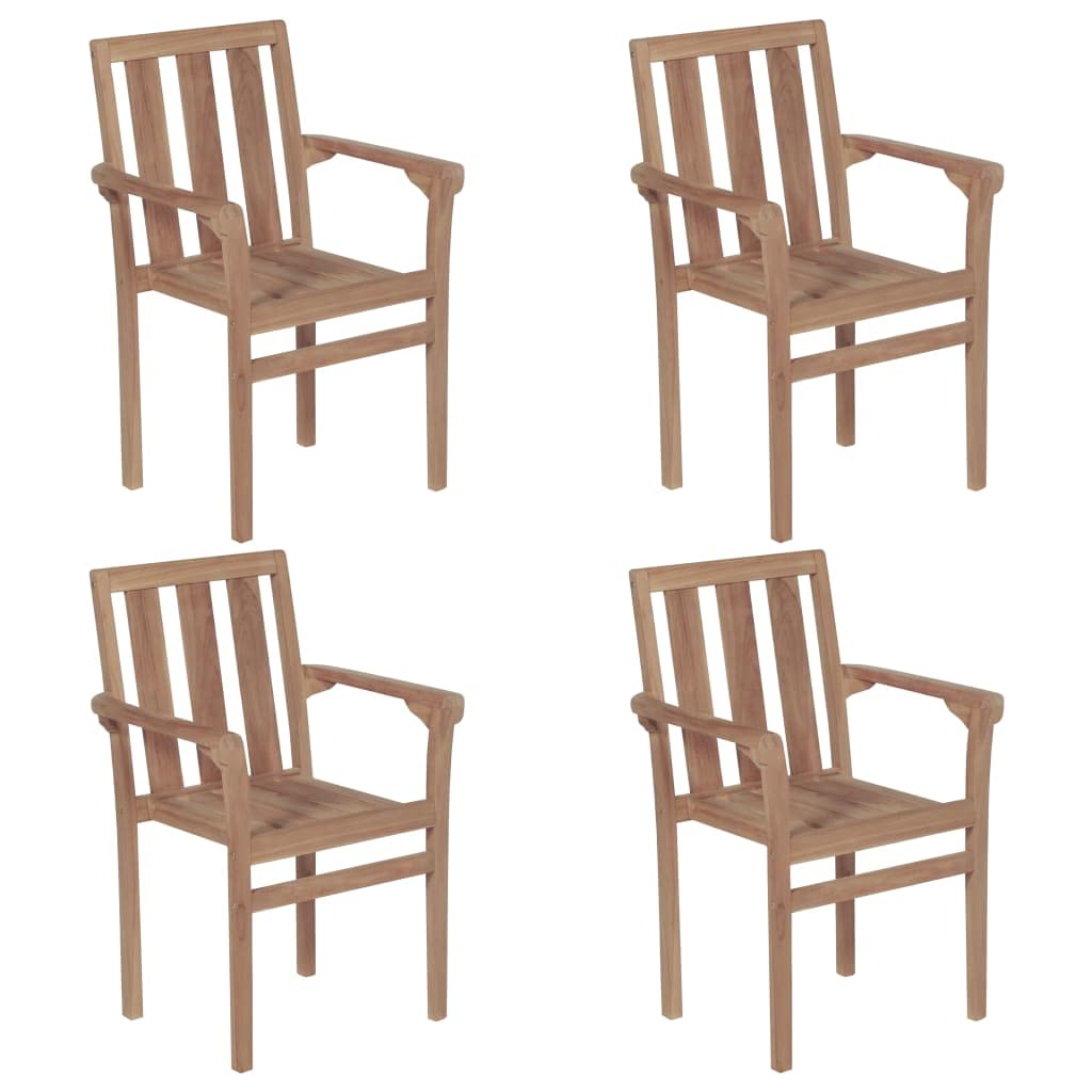vidaXL Garden Reclining Chairs 3 pcs Solid Acacia Wood 1847