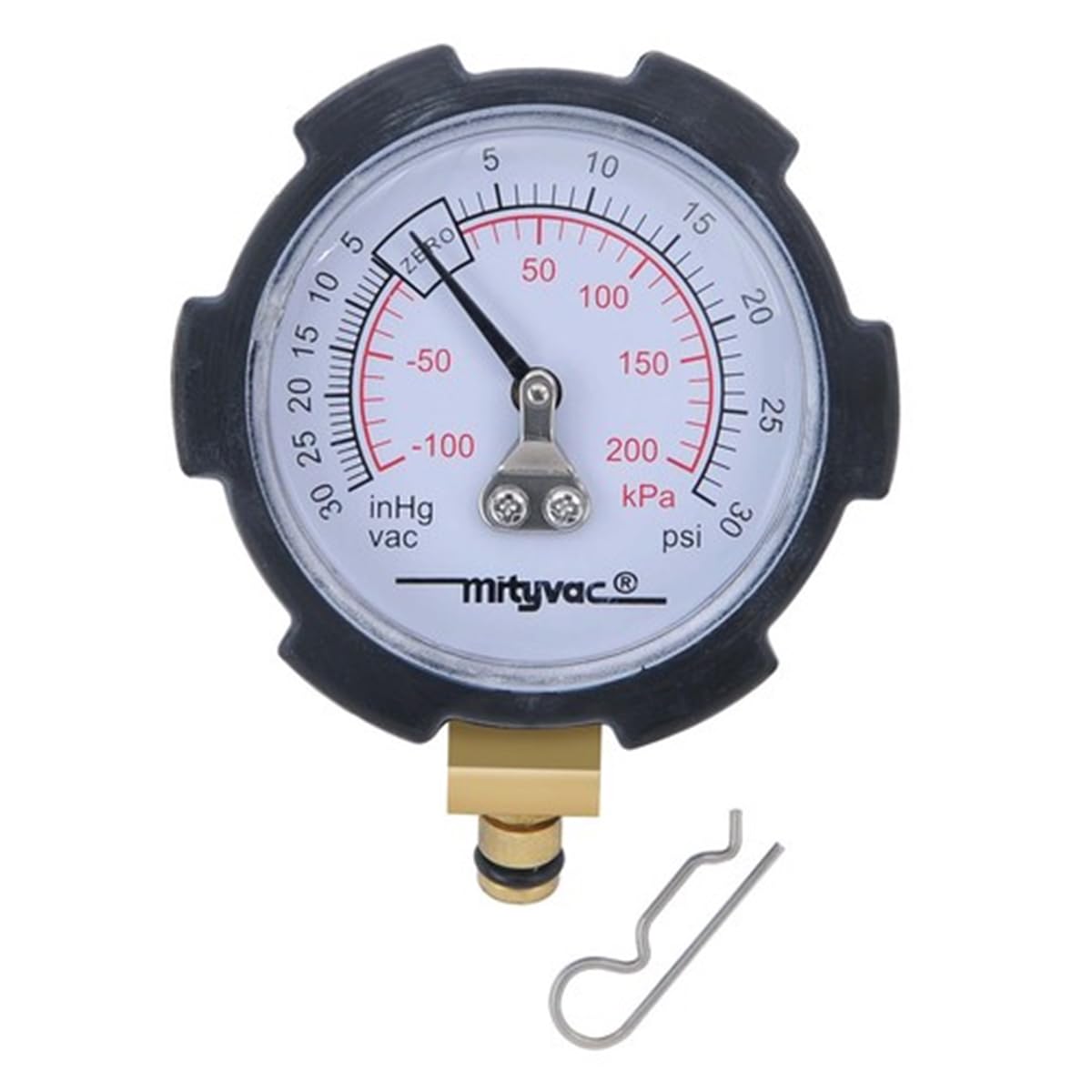 Compound Vacuum/Pressure Gauge, PSI/in-Hg