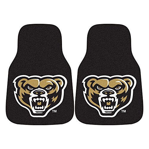 Fanmats 18448 Oakland University Carpet Car Mat Set, 2 Piece