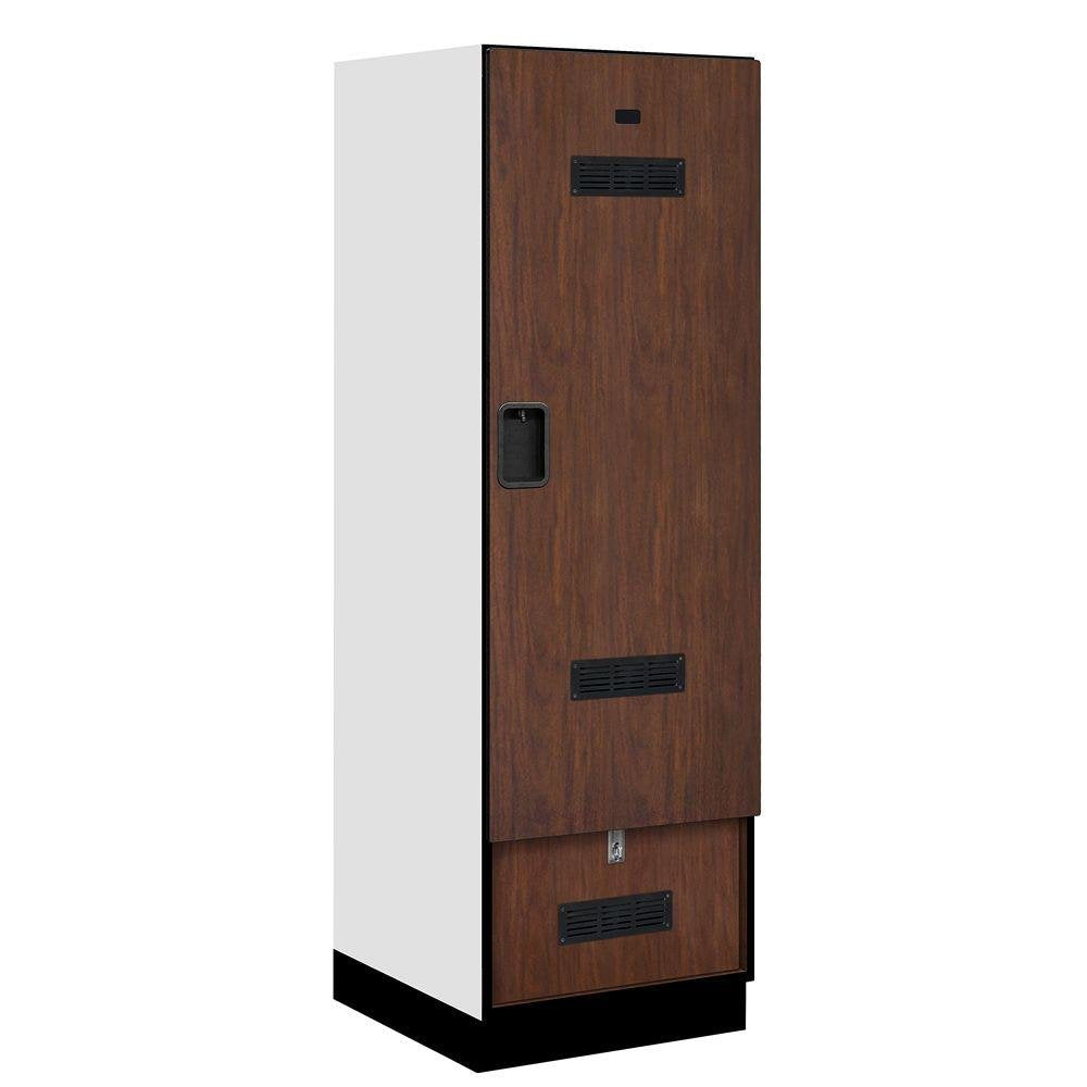 24 Wide Designer Wood Gear Locker - 6 Feet High - 24 Inches Deep - Mahogany