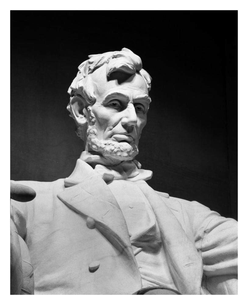 Lincoln Memorial statue by Daniel Chester French, Washington, D.C. - Black and White Variant-Paper Art-24x30”