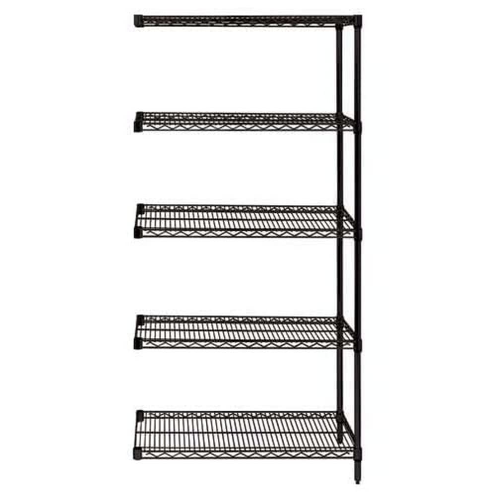 Wire 5 Shelf ADD-ON KIT Black 63in