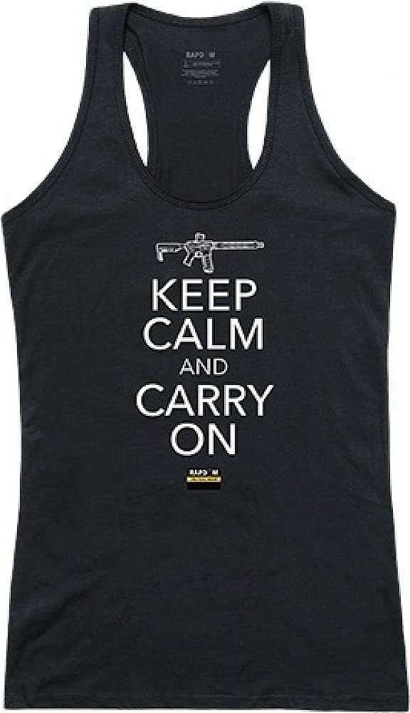 Womens Graphic Tank, Carry On, Black, 2X