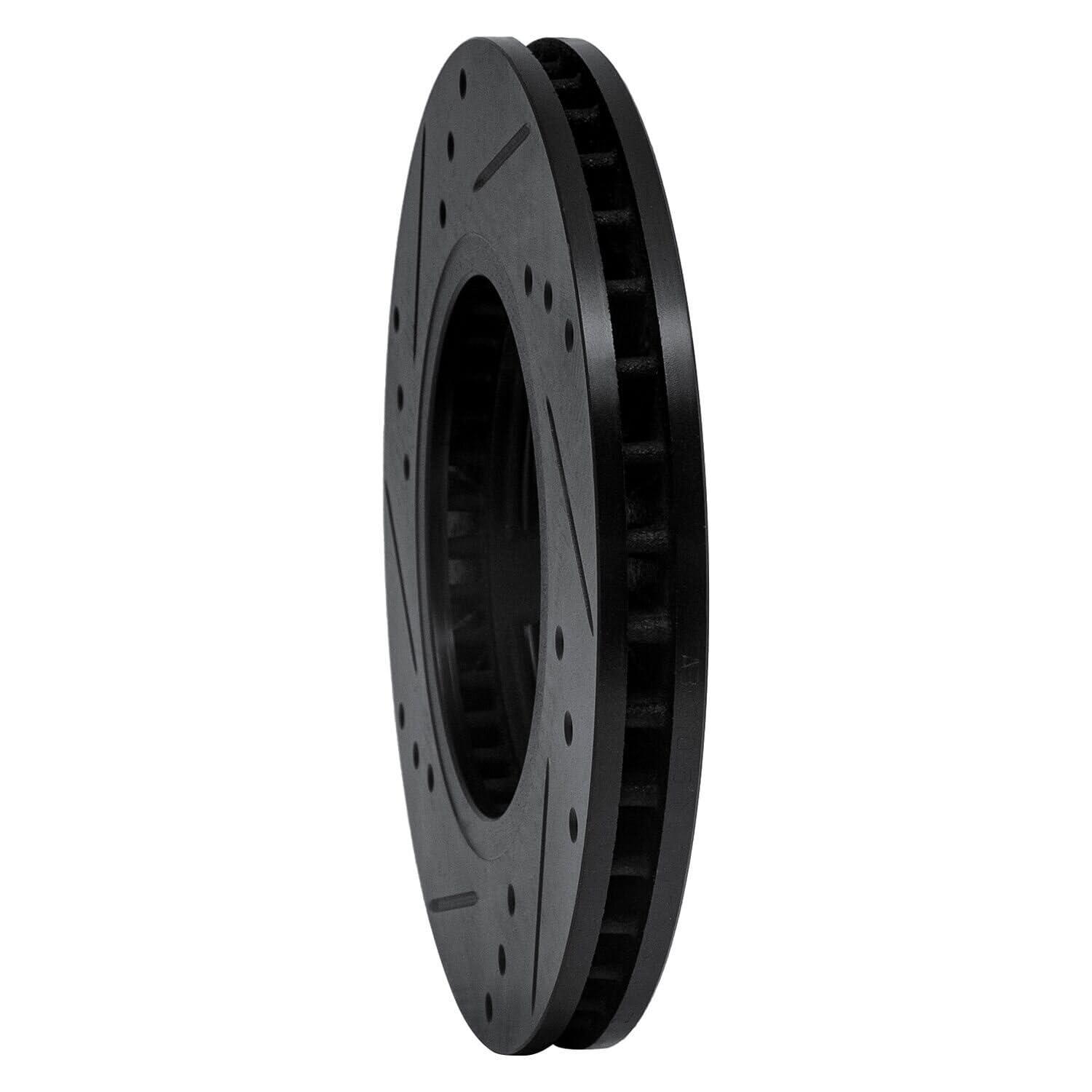 R1 Concepts Brake Rotor Drilled and Slotted Black ECB-67079R