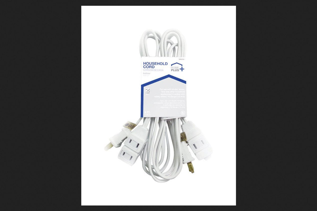 Home Plus Ext Cord Cube16/2 Wht 6'
