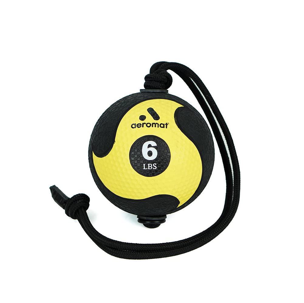 Aeromat Power Rope Medicine Ball - 6 LB Black / Yellow