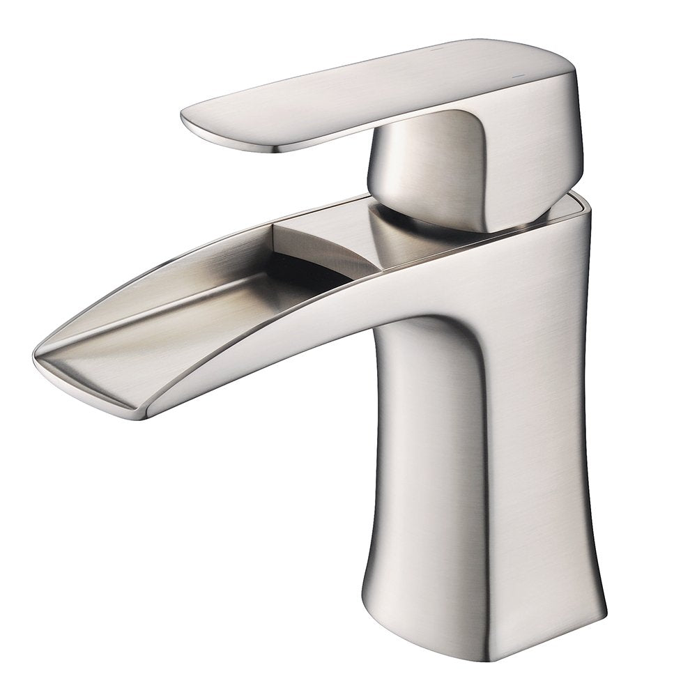 Fresca Fft3071Bn Fortore Single Hole Mount Bathroom Vanity Faucet, Brushed Nickel