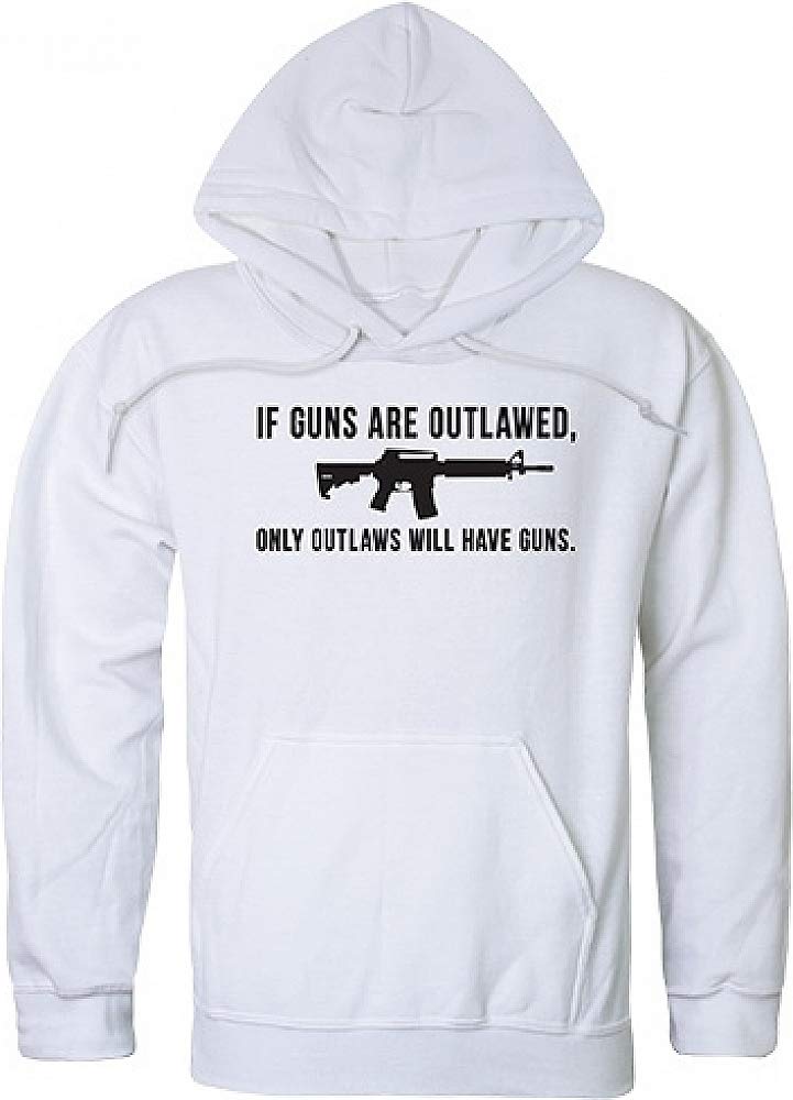 Graphic Pullover, Outlawed, White, XL