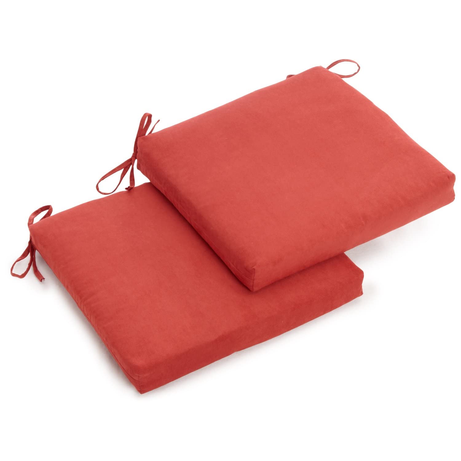 20-inch by 19-inch Spun Polyester Chair Cushion (Set of Two) - Cardinal Red