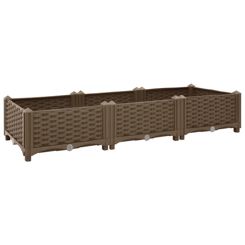 vidaXL Raised Bed 47.2x15.7"x9.1" Polypropylene"