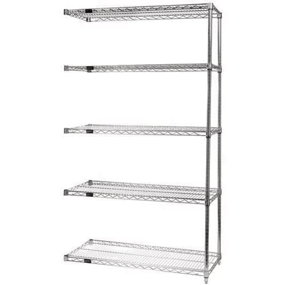 Wire 5 Shelf ADD-ON KIT Chrome 54in