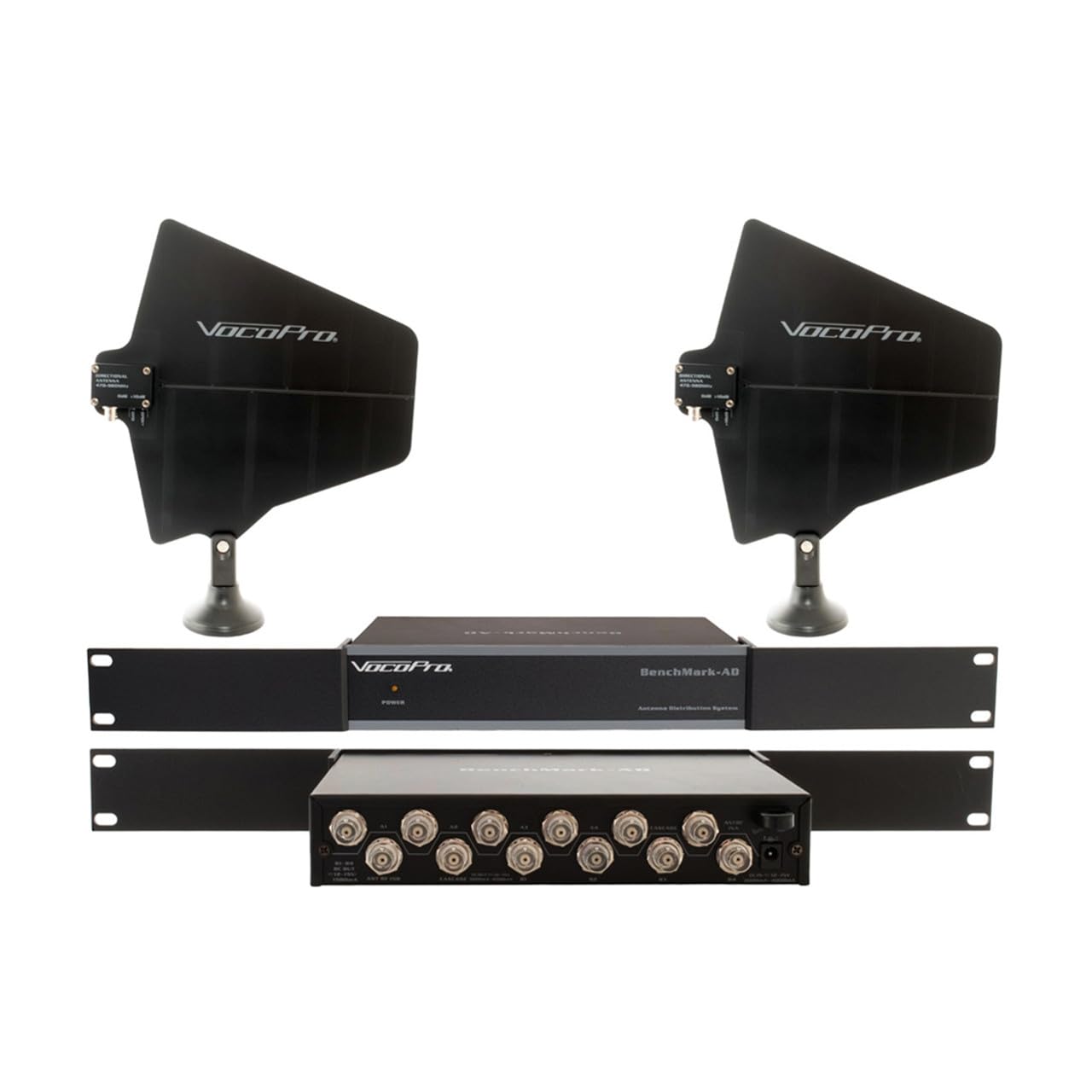 Professional Antenna Distribution System with Two Active Directional Antenna Bundle