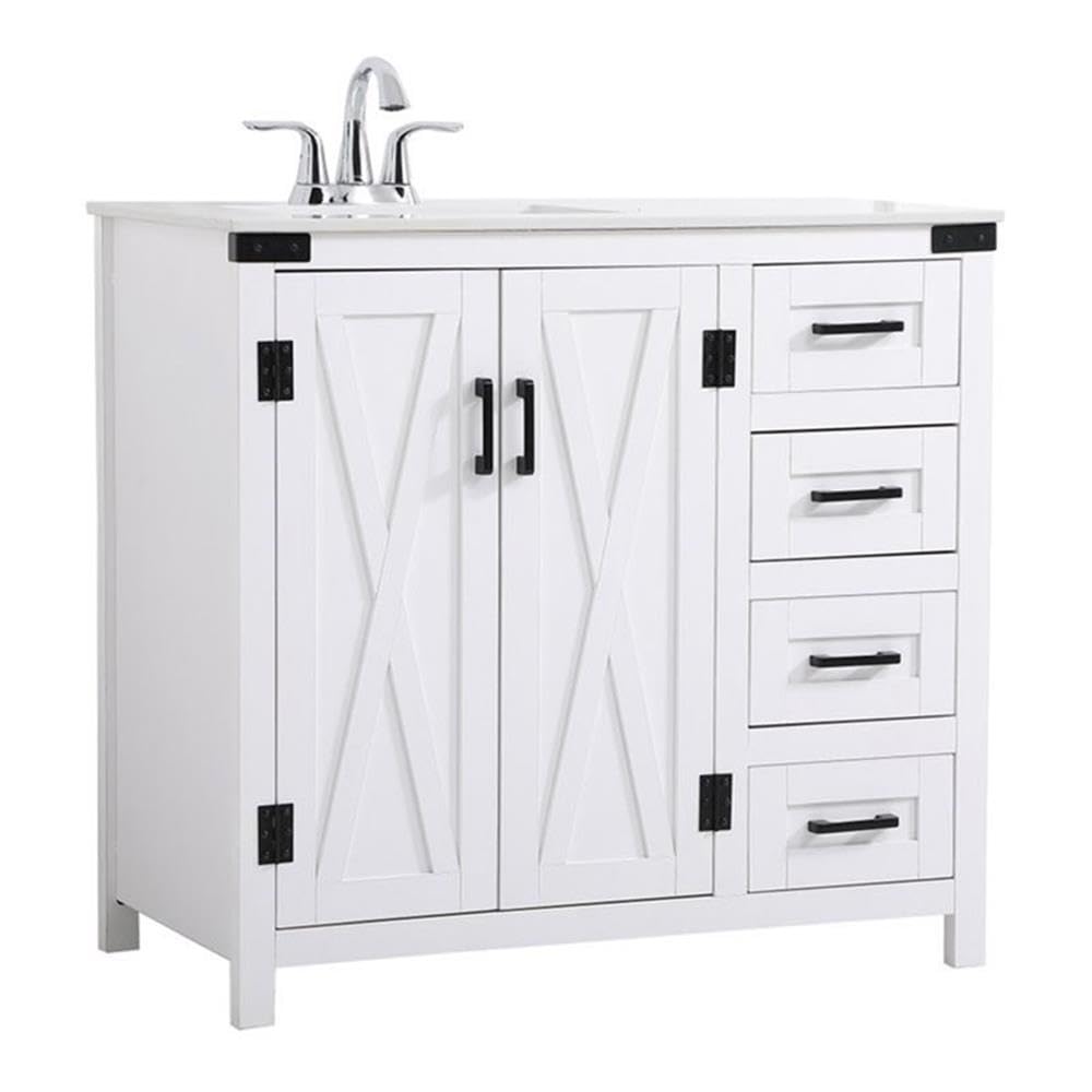 36 inch bathroom vanity in White