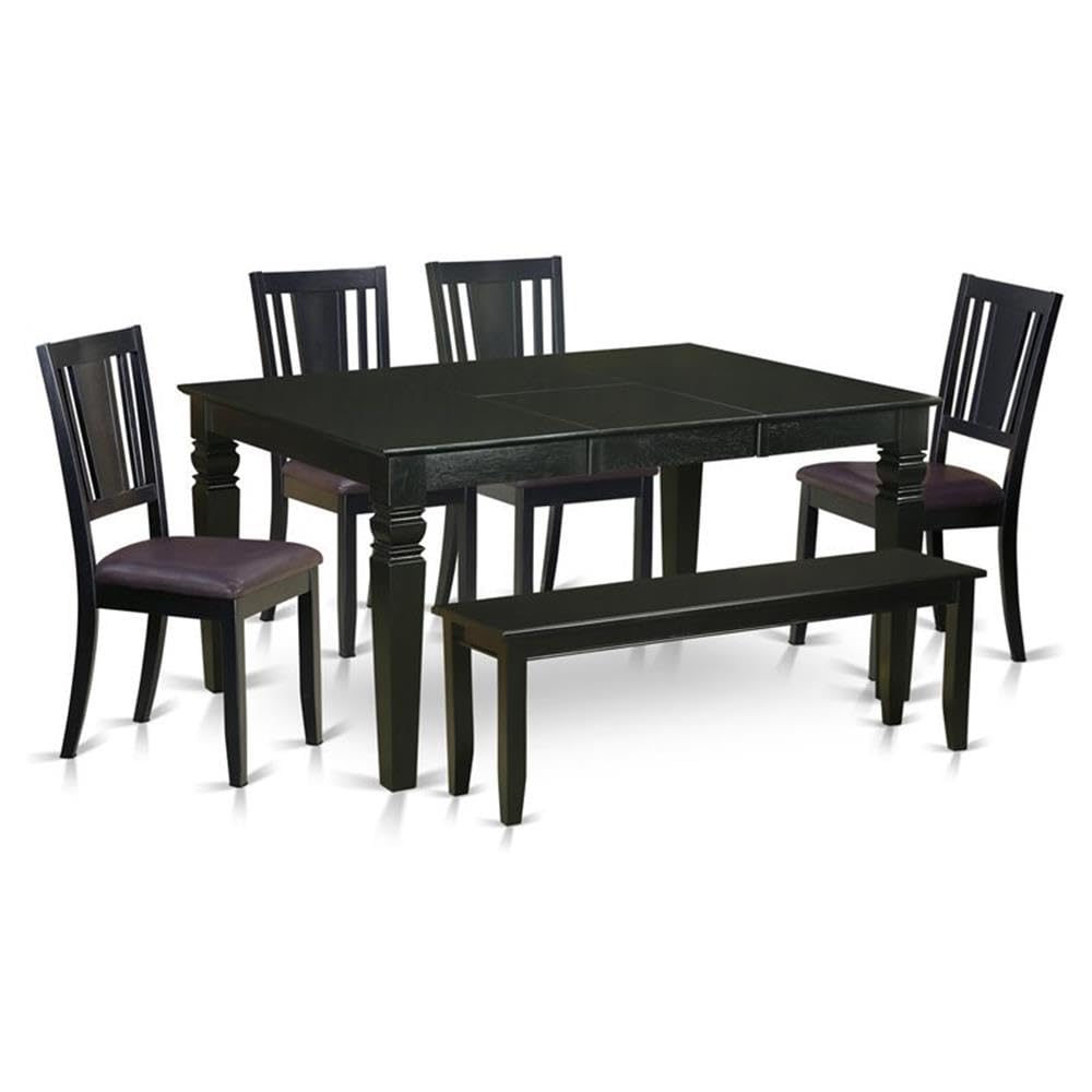 6  PC  dinette  set  -  Kitchen  Table  and  4  dinette  Chairs  along  with  Bench