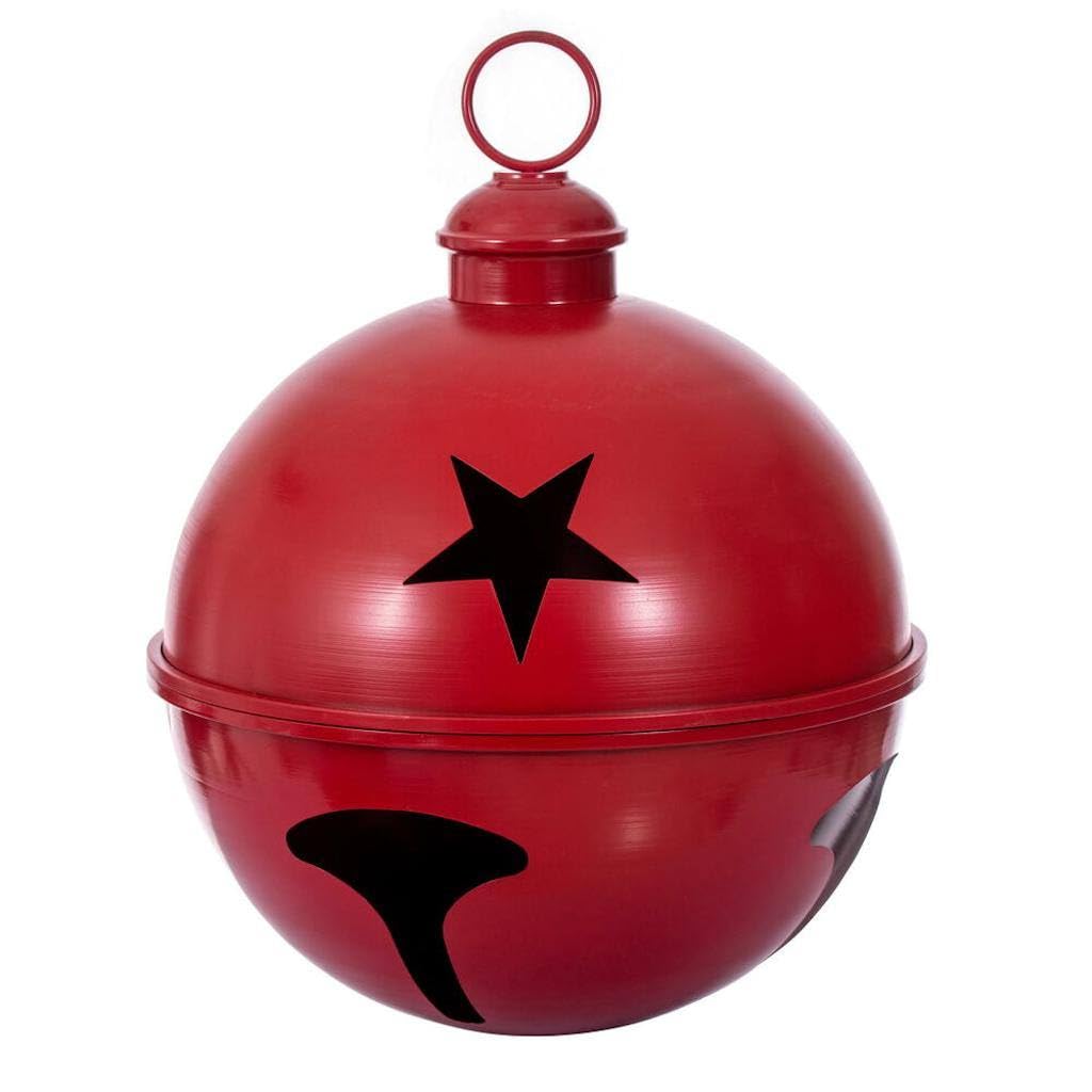 Casafoyer 20” Red Iron Bell Ornament - (Pack Of 2)