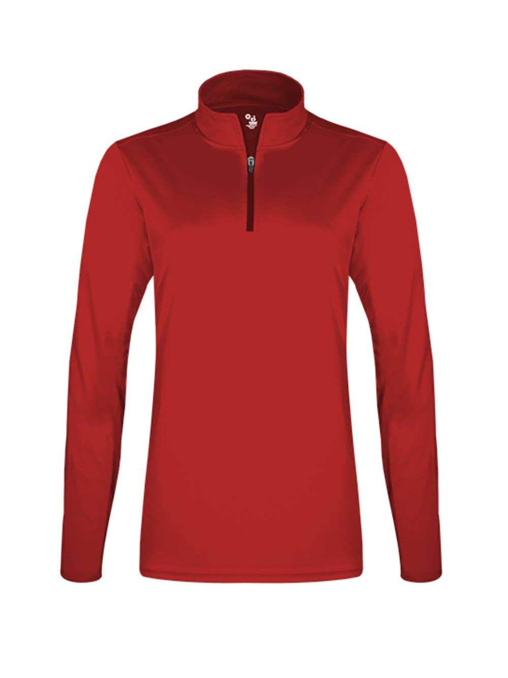 C2 Sport Womens Quarter-Zip Pullover - Red, XS