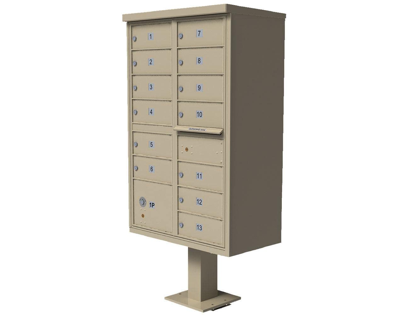1570 13 Door Cluster Box Unit (CBU)  , Sandstone