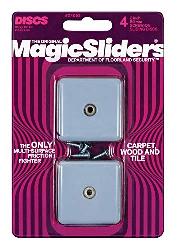 Magic Sliders Nylonplastic Screw-On Sliding Discs Gray 4 Pk