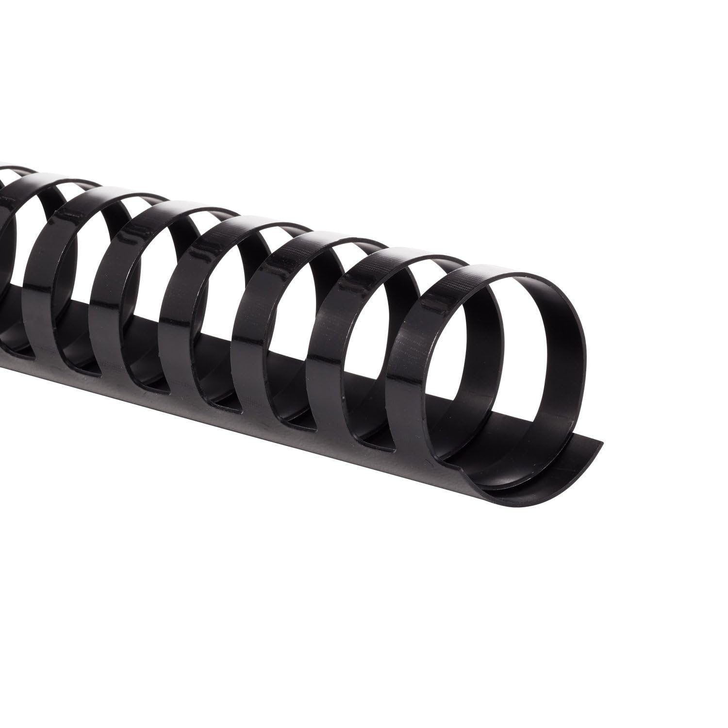 Mead Combbind Binding Spines/Spirals/Coils/Combs, 1', 200 Sheet Capacity, Black, 125 Pack (4000137)