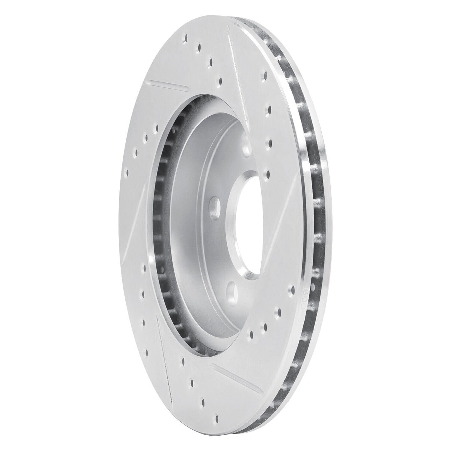 R1 Concepts Brake Rotor Drilled and Slotted Silver EDZ-31123L