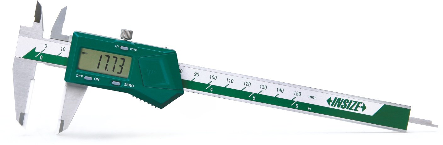 Insize 1193-200 Electronic Caliper With Ceramic Tipped Jaws, 0-8/0-200 Mm