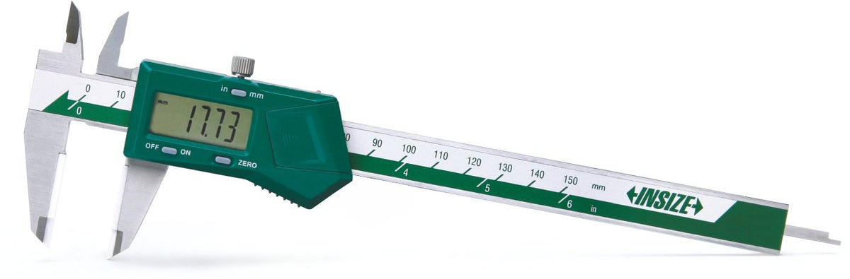 Insize 1193-200 Electronic Caliper With Ceramic Tipped Jaws, 0-8/0-200 Mm