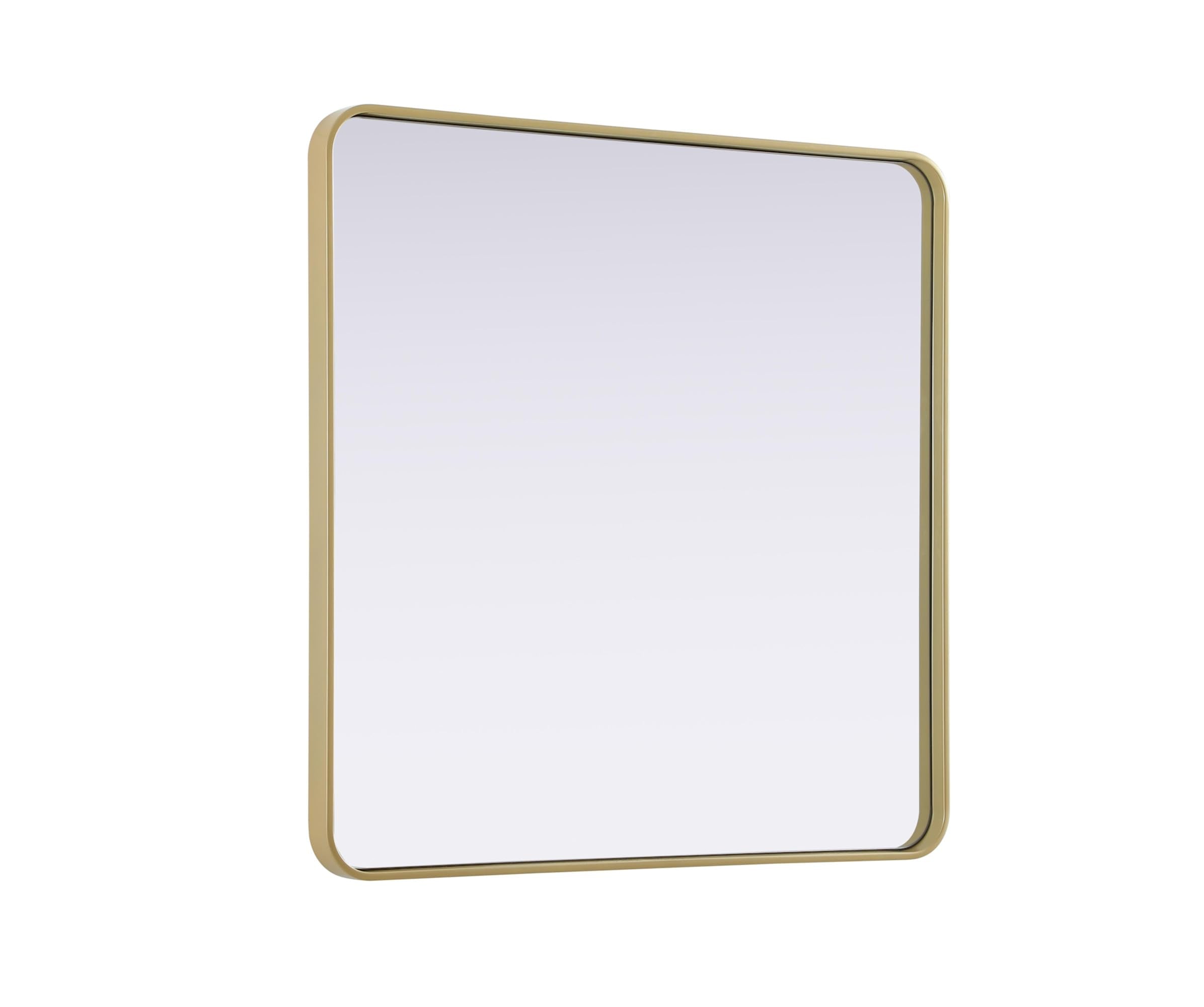 Contour Metal Rectangle Mirror 36x36 in Brass