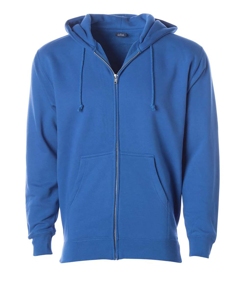 Independent Trading Co. Heavyweight Full-Zip Hooded Sweatshirt - Royal, XL