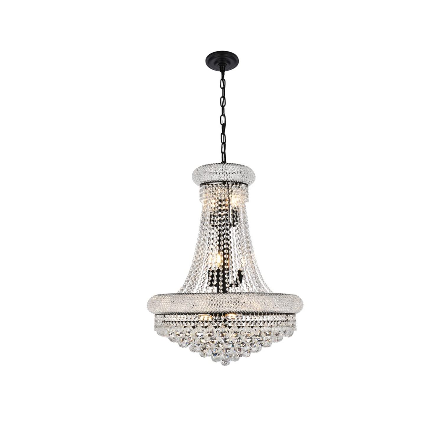 Primo 10 inch black flush mount