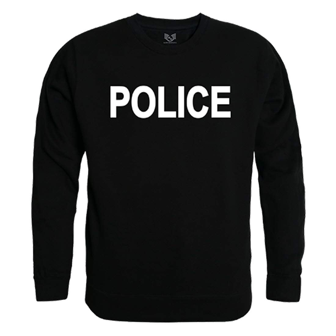 Graphic Crewneck, Police, Black, M