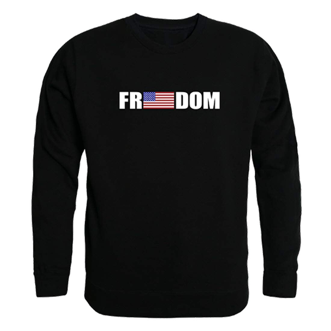 Graphic Crewneck, Freedom, Black, 2X