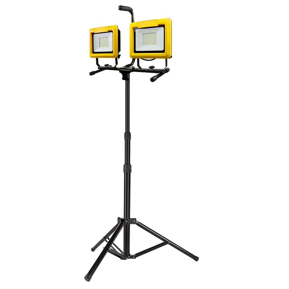 Feit Electric Work14000Xltpplug 140W 14000 Lumens Adjustable Dual-Head Proseries Ultra Bright Flood Ip65 Waterproof 5000K Plug-I