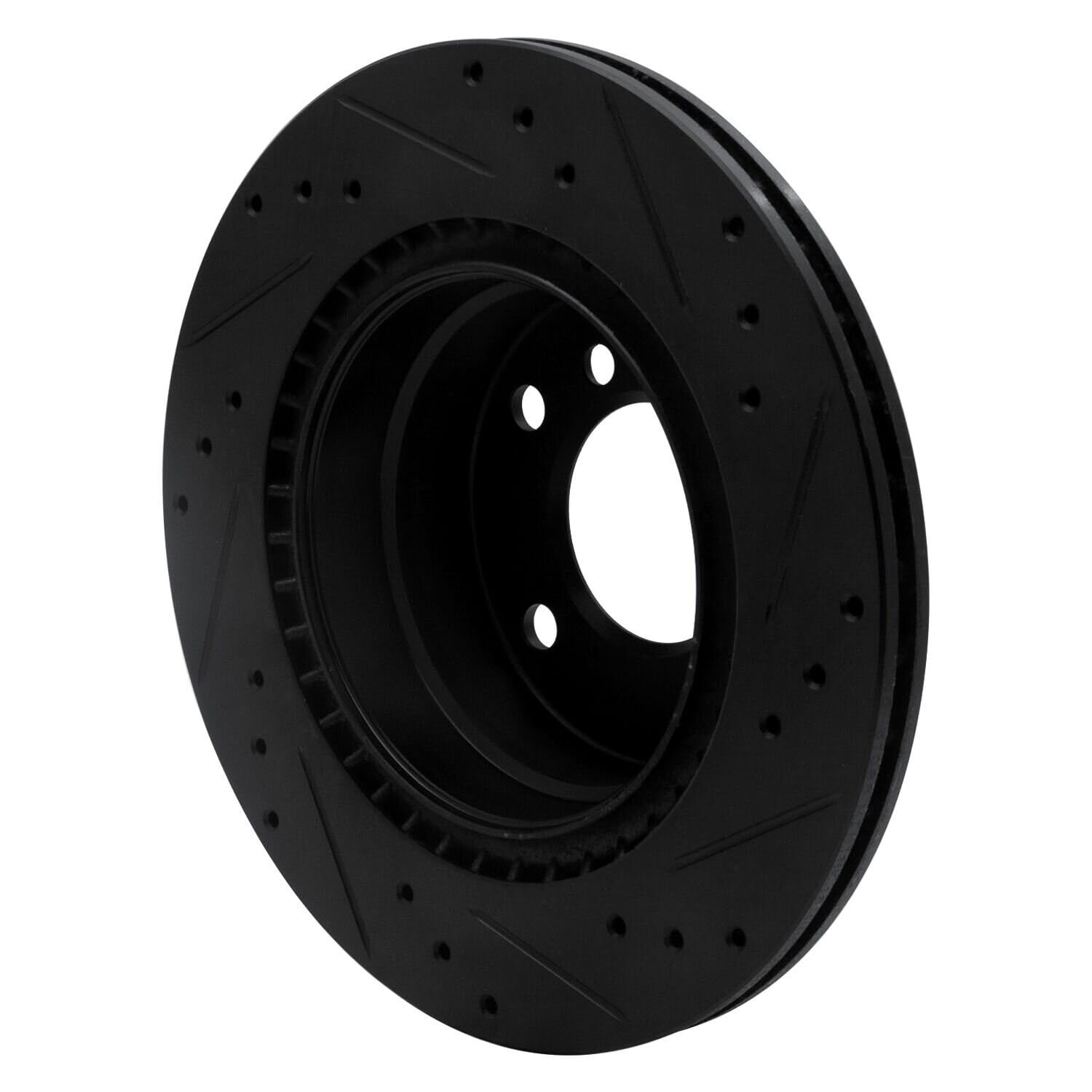 R1 Concepts Brake Rotor Drilled and Slotted Black ECB-31088L