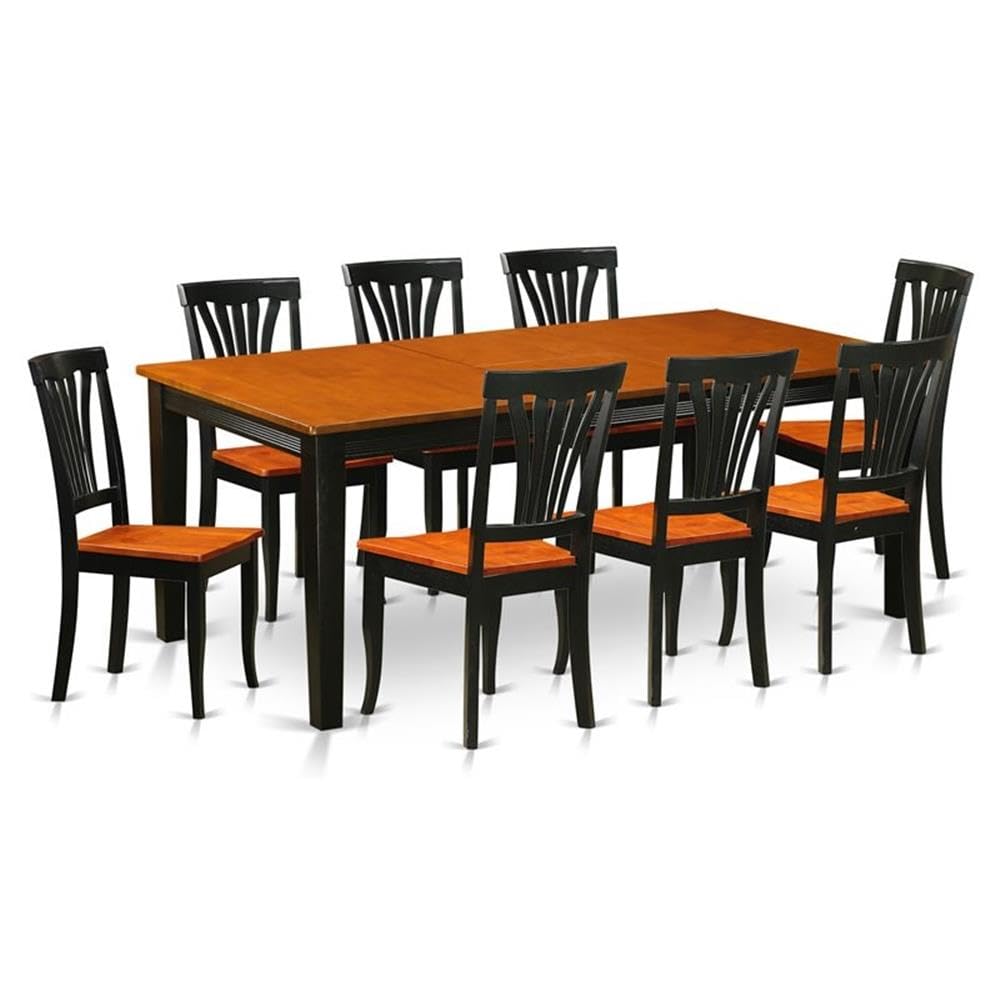 9  PC  Dining  room  set-Dining  Table  with  8  Wood  Dining  Chairs