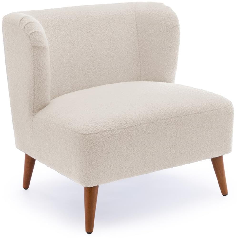 Vesper Boucle Accent Chair Milky White