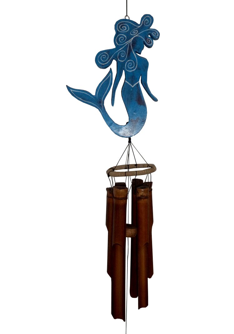 Green Mermaid Bamboo Wind Chime